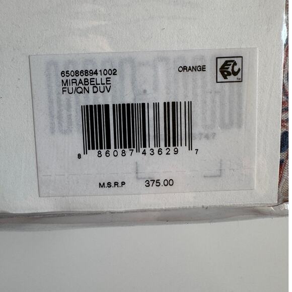 Ralph Lauren Luxury Mirabelle Full Queen Duvet Terracotta 92” x 96" NEW Preppy - Picture 9 of 9